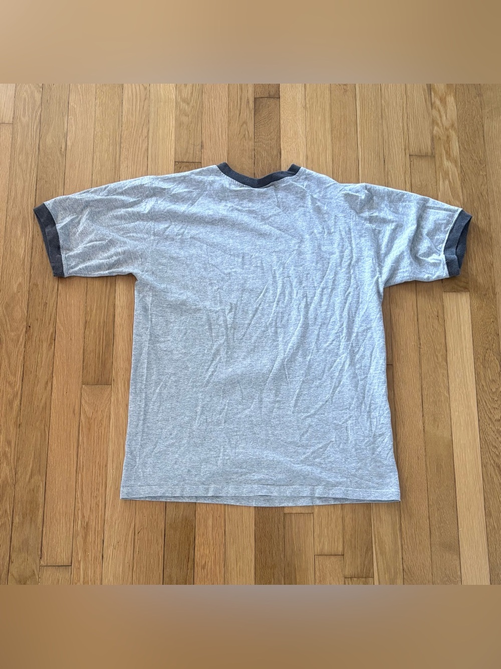 Vintage 90s Russell Athletic Pro Cotton Shirt V-Neck Ringer Made In USA M - Picture 2 of 9